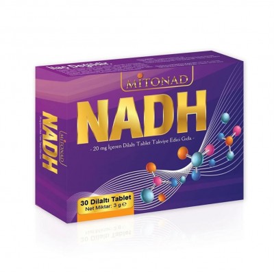 MİTONAD Nadh Içeren Dilaltı Tablet Takviye Edici Gıda 30 Dilaltı Tablet 3g